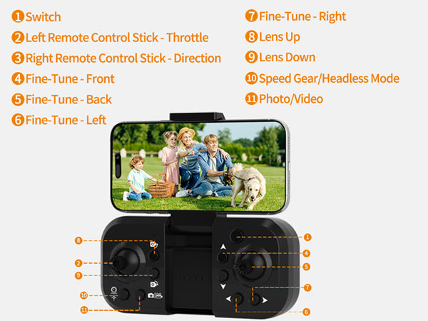 F417 Drone with Camera 1080P for Beginners and Adults,RGB LED Light 90°Electric Adjustable Lens,FPV Drone Mini RC Quadcopter with Live Video Camera,360° Flip,One Key Take Off/Land,Carry Case,Black