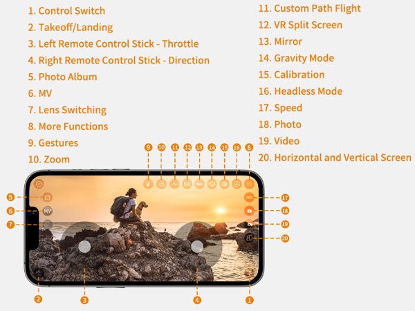 F417 Drone with Camera 1080P for Beginners and Adults,RGB LED Light 90°Electric Adjustable Lens,FPV Drone Mini RC Quadcopter with Live Video Camera,360° Flip,One Key Take Off/Land,Carry Case,Black