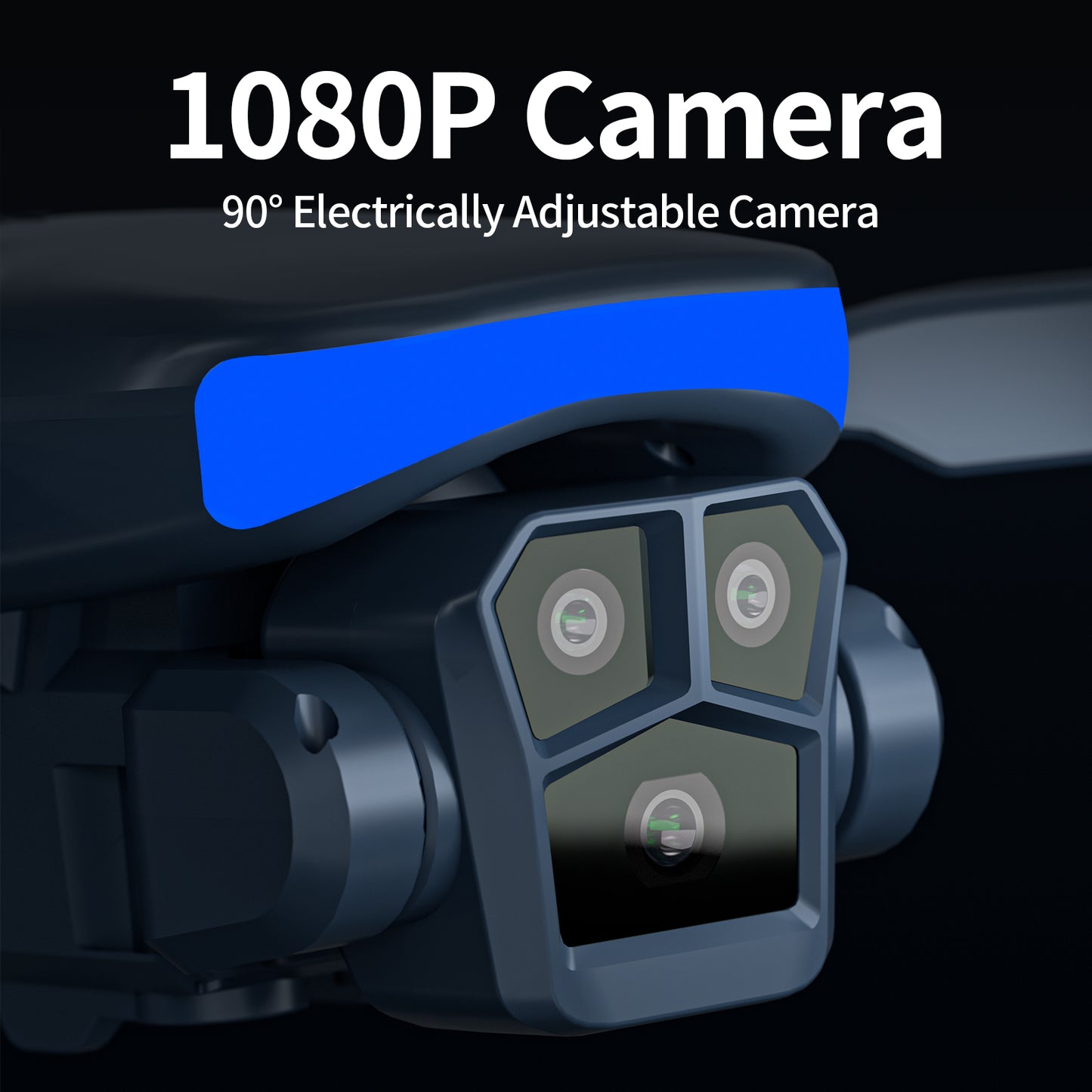 K417 Drohne mit Dual Kamera 1080p,LED Blau Lampe Bürstenlosem Drone mit 5GHz WIFI für Anfänger,FPV Drones Kopflos Modus,3D Flip,Höhenhaltung,Spielzeug und Geschenke,Modulare Batterie mit Langzeitflug