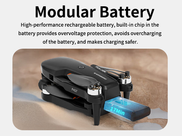 F417 Drone with Camera 1080P for Beginners and Adults,RGB LED Light 90°Electric Adjustable Lens,FPV Drone Mini RC Quadcopter with Live Video Camera,360° Flip,One Key Take Off/Land,Carry Case,Black