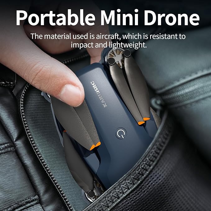 K417 Drohne mit Dual Kamera 1080p,LED Blau Lampe Bürstenlosem Drone mit 5GHz WIFI für Anfänger,FPV Drones Kopflos Modus,3D Flip,Höhenhaltung,Spielzeug und Geschenke,Modulare Batterie mit Langzeitflug