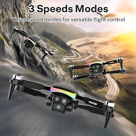 Drone with 1080P Camera Screen Remote Control,RGB LED Light FPV Drone Quadcopter,Headless Mode Altitude Hold Optical Flow Positioning,One Key Start/Land Foldable,3 Speed Modes