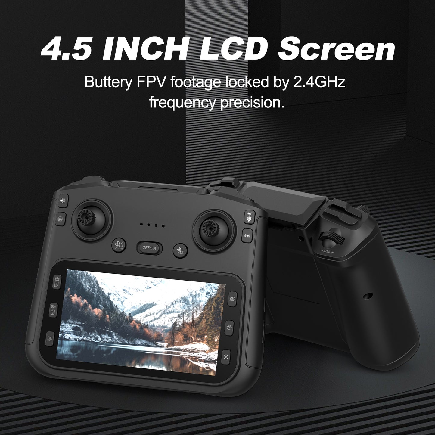 F180 GPS Drone with 4.5" LCD RC Screen, Auto Return, Auto Obstacle Avoidance, SD Card, Follow Me, Under 249g