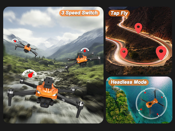 F180 GPS Drone with 4.5" LCD RC Screen, Auto Return, Auto Obstacle Avoidance, SD Card, Follow Me, Under 249g