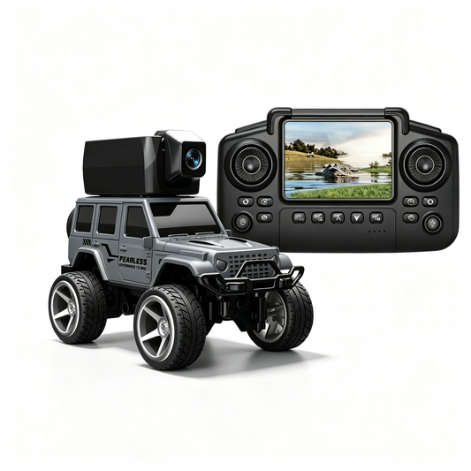 1:64 FPV RC Car Toys with Magnetic 45° Camera, Remote Control Truck with LCD Screen, Live Video, App, 2 Speed, 2.4GHz Indoor Toys for Boys Girls 6 12 Years Old